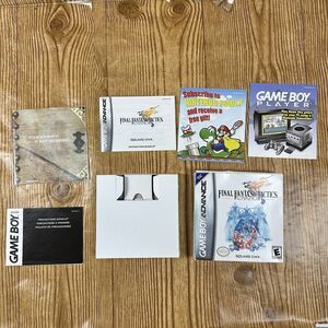 Final Fantasy Tactics Advance GBA BOX & INSERTS CIB Manual Tray Nintendo